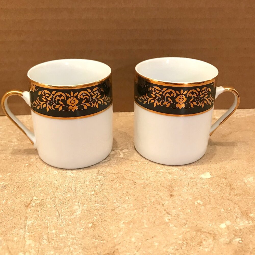 Blue Crown Collection Porcelain Espresso Cups
